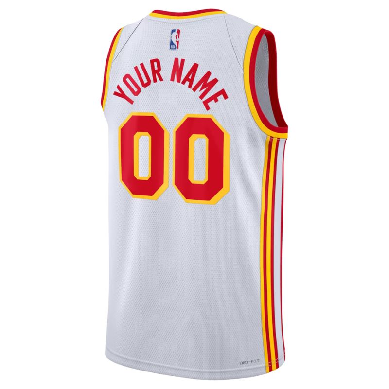 Atlanta Hawks White 2026-2027 Association Edition Jersey Custom back