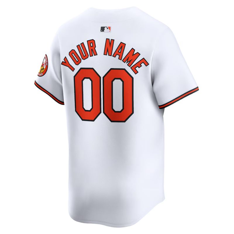 Baltimore Orioles Home Custom Jersey back