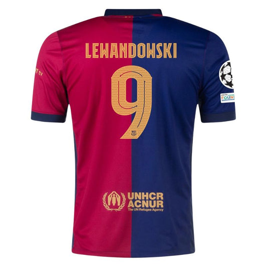 Barcelona 24/25 Home Jersey Lewandowski #9 back