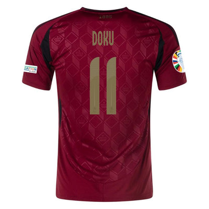 Belgium 2024 Home Jersey Doku #11 back