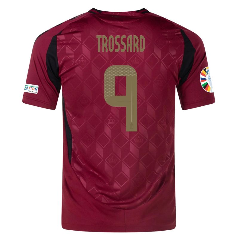 Belgium 2024 Home Jersey Trossard #9 back