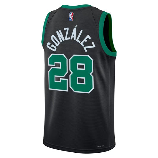 Boston Celtics Black Statement Jersey Hugo González #28 back
