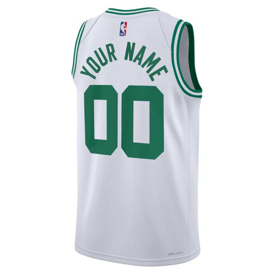 Boston Celtics White Association Edition Jersey Custom back