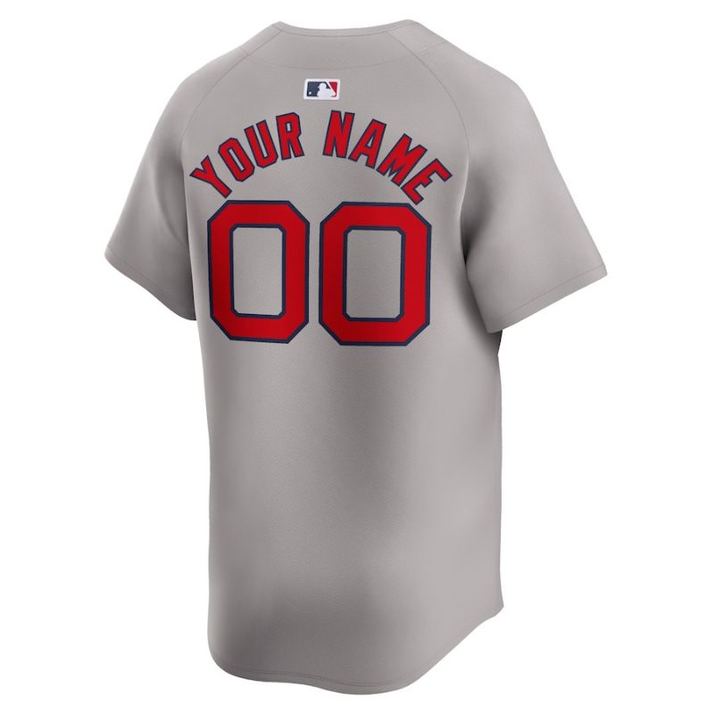 Boston Red Sox Custom Gray Jersey back