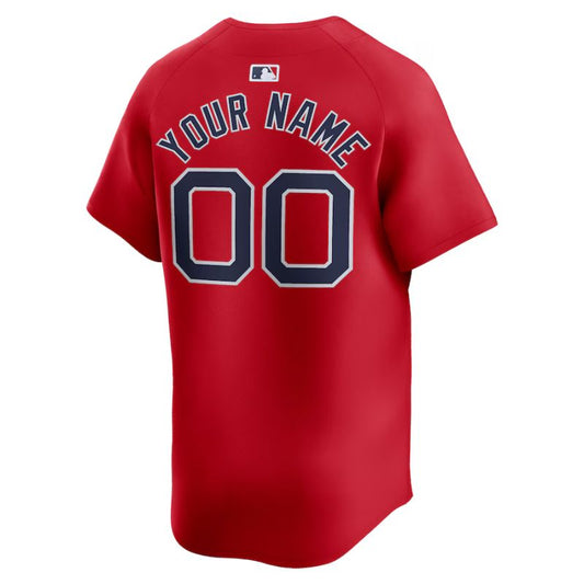 Boston Red Sox Custom Red Jersey back