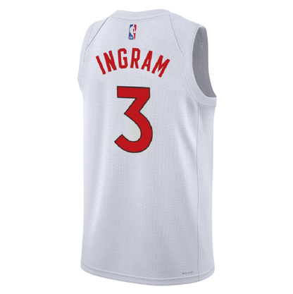 Toronto Raptors White Association Jersey Brandon Ingram #3