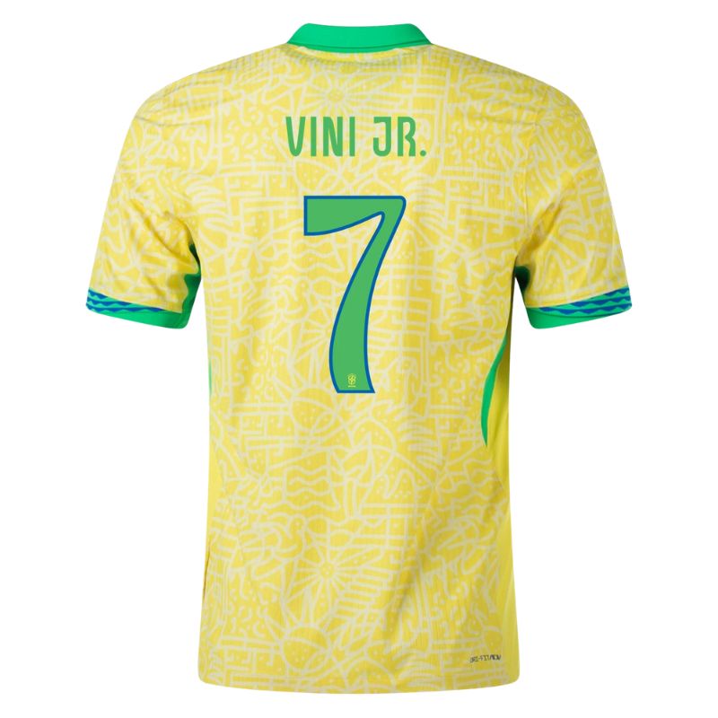 Brazil 2024 Home Jersey Vini Jr. #7 back