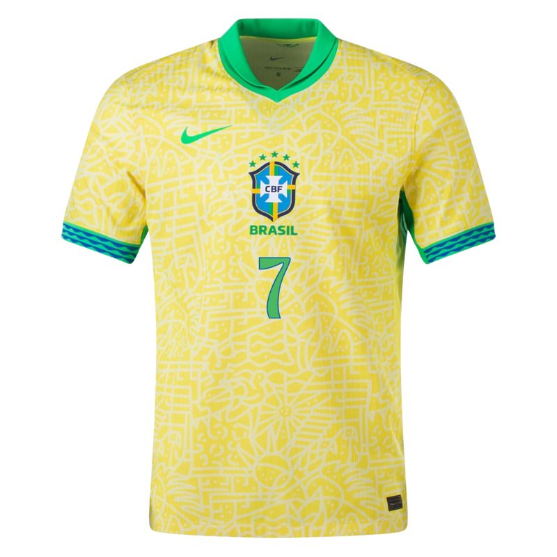 Brazil 2024 Home Jersey Vini Jr. #7 front