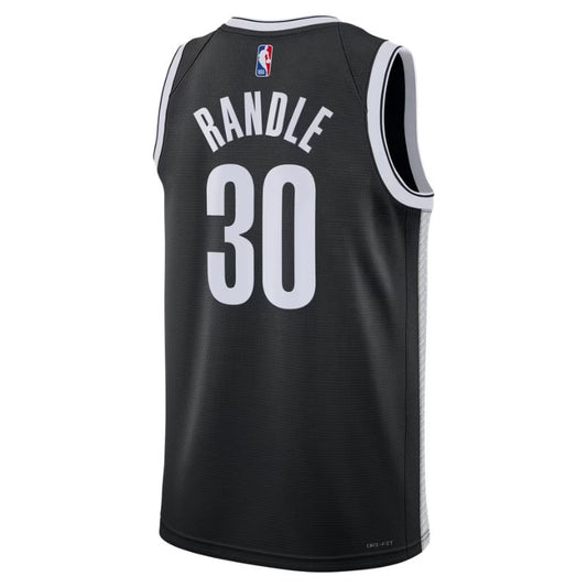 Brooklyn Nets Black Icon Edition Jersey Julius Randle #30 back