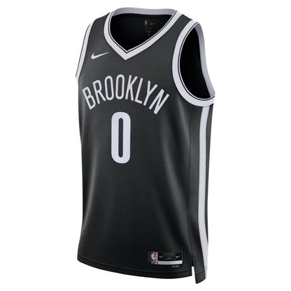 Brooklyn Nets Black Icon Edition Jersey Mikel Brown Jr #0 front