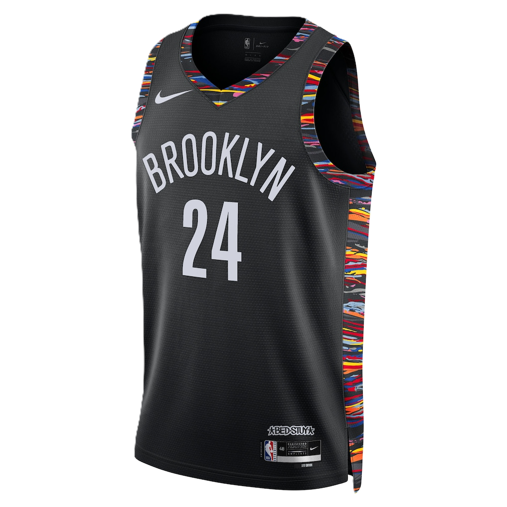 Brooklyn Nets Black 2025-2026 City Edition Jersey Cam Thomas #24
