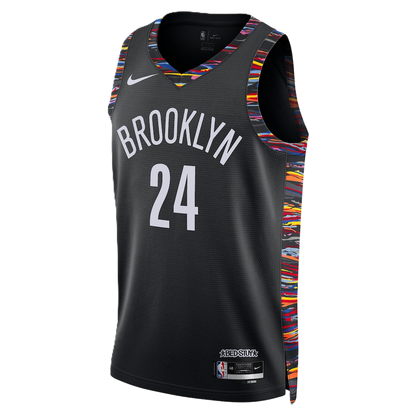 Brooklyn Nets Black 2025-2026 City Edition Jersey Cam Thomas #24