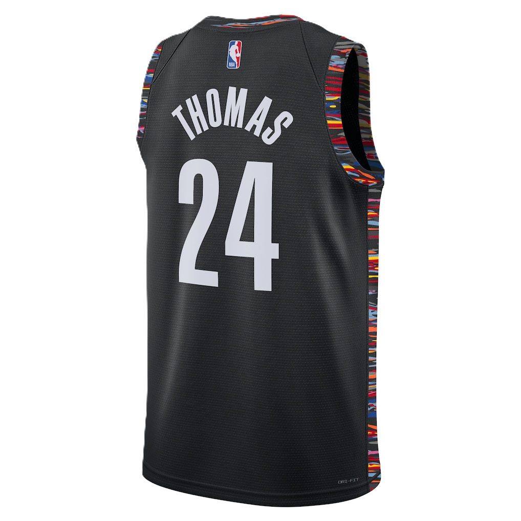 Brooklyn Nets Black 2025-2026 City Edition Jersey Cam Thomas #24