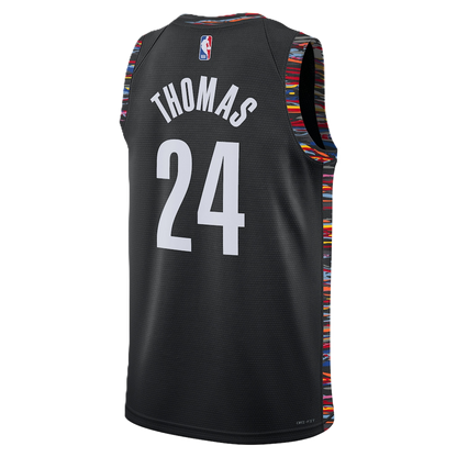 Brooklyn Nets Black 2025-2026 City Edition Jersey Cam Thomas #24