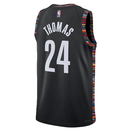 Brooklyn Nets Black 2025-2026 City Edition Jersey Cam Thomas #24