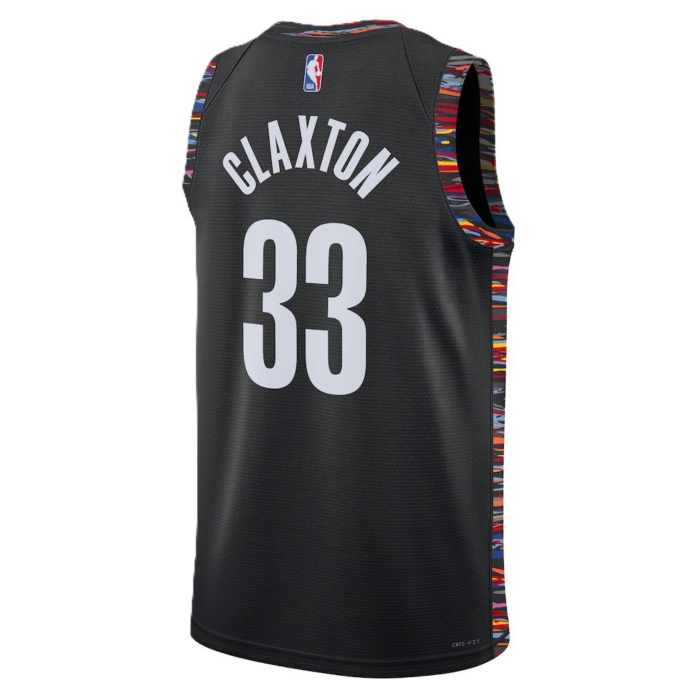 Brooklyn Nets Black 2025-2026 City Edition Jersey Nicolas Claxton #33