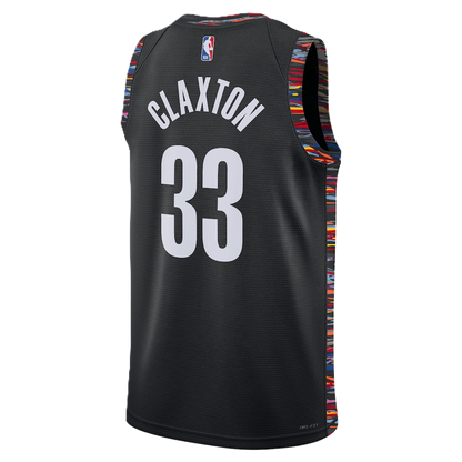 Brooklyn Nets Black 2025-2026 City Edition Jersey Nicolas Claxton #33