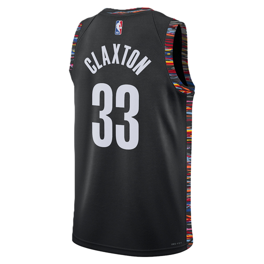 Brooklyn Nets Black 2025-2026 City Edition Jersey Nicolas Claxton #33