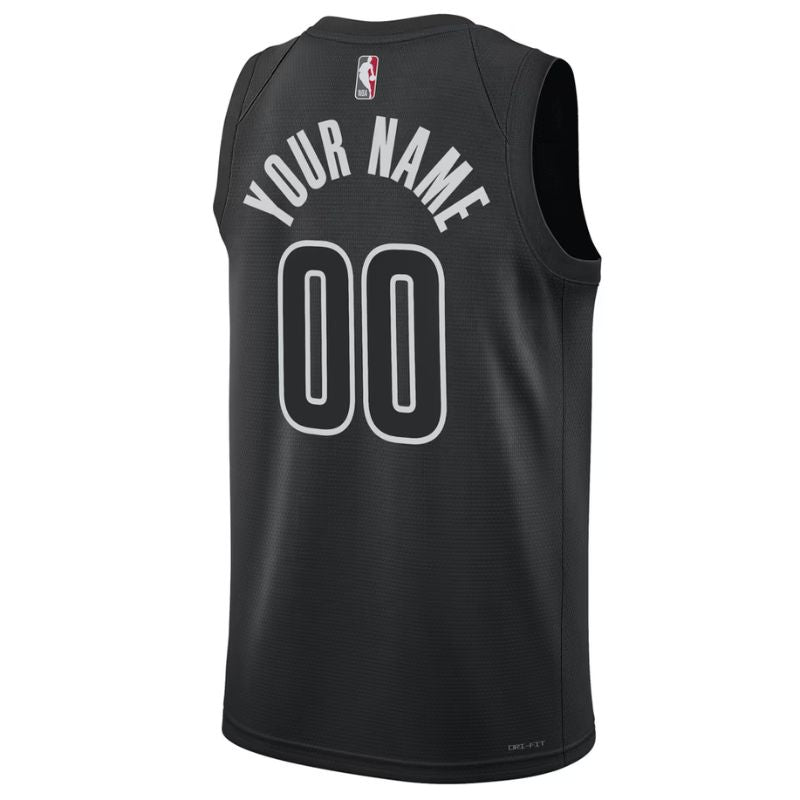 Brooklyn Nets Black Statement Edition Jersey Custom back