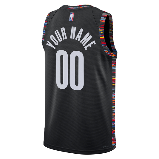 Brooklyn Nets Black 2025-2026 City Edition Jersey Custom