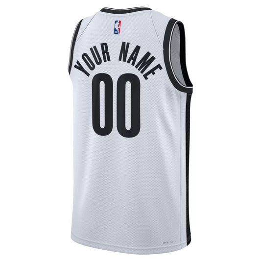 Brooklyn Nets White Association Edition Jersey Custom back