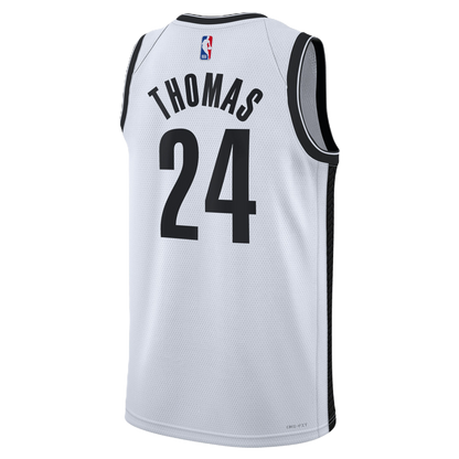 Brooklyn Nets White Association Jersey Cam Thomas #24