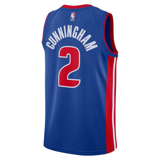 Detroit Pistons Blue Icon Jersey Cade Cunningham #2
