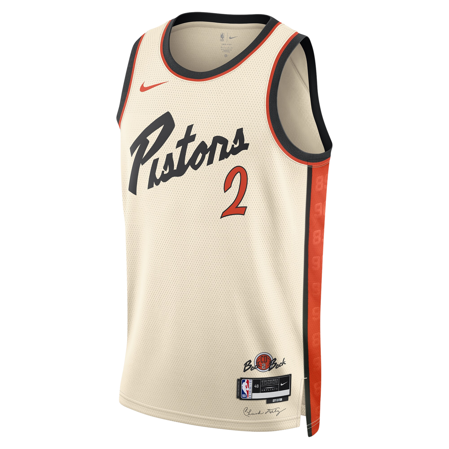 Detroit Pistons White City Edition Jersey Cade Cunningham #2