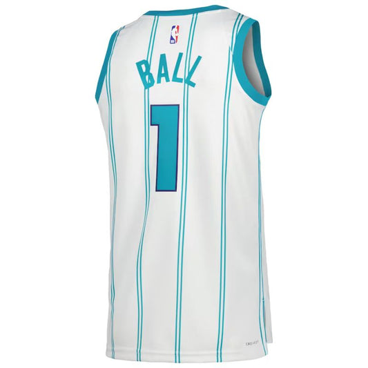 Charlotte Hornets 24/25 Ball Home Jersey back