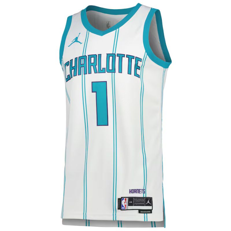 Charlotte Hornets 24/25 Ball Home Jersey front