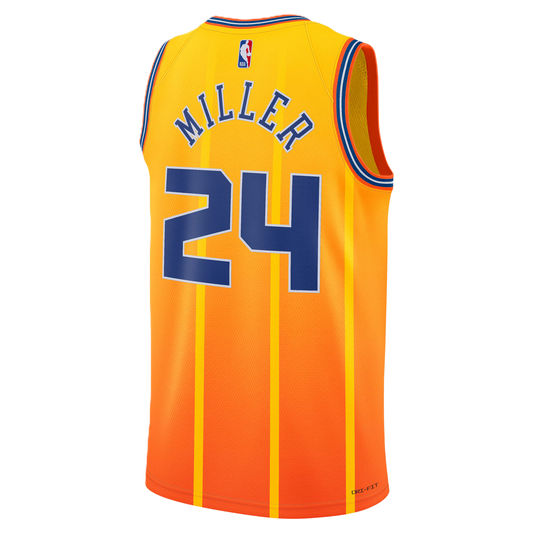 Charlotte Hornets Gold 2025-2026 City Edition Jersey Brandon Miller #24