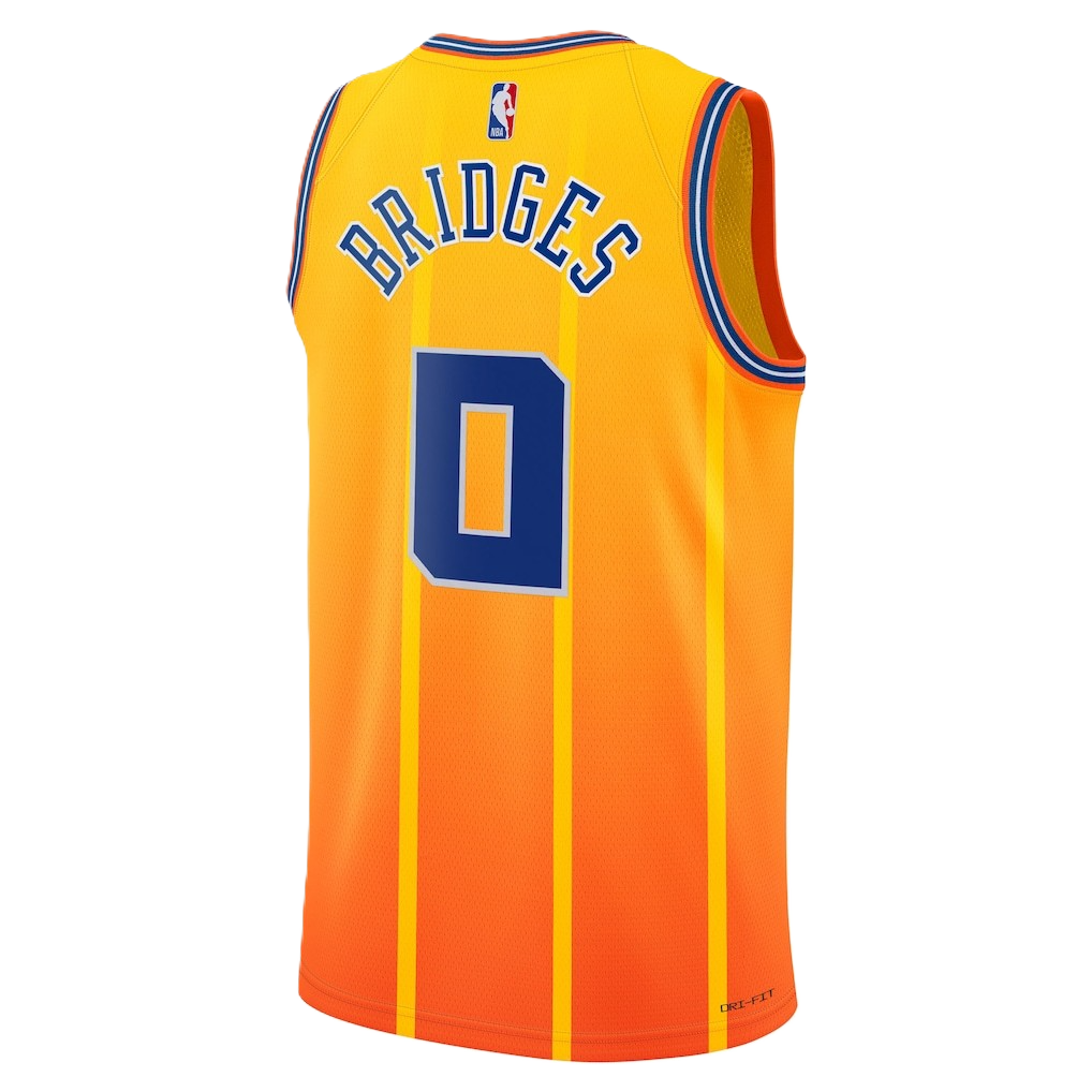 Charlotte Hornets Gold 2025-2026 City Edition Jersey Miles Bridges #0
