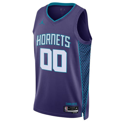 Charlotte Hornets Purple Statement Edition Jersey Custom front