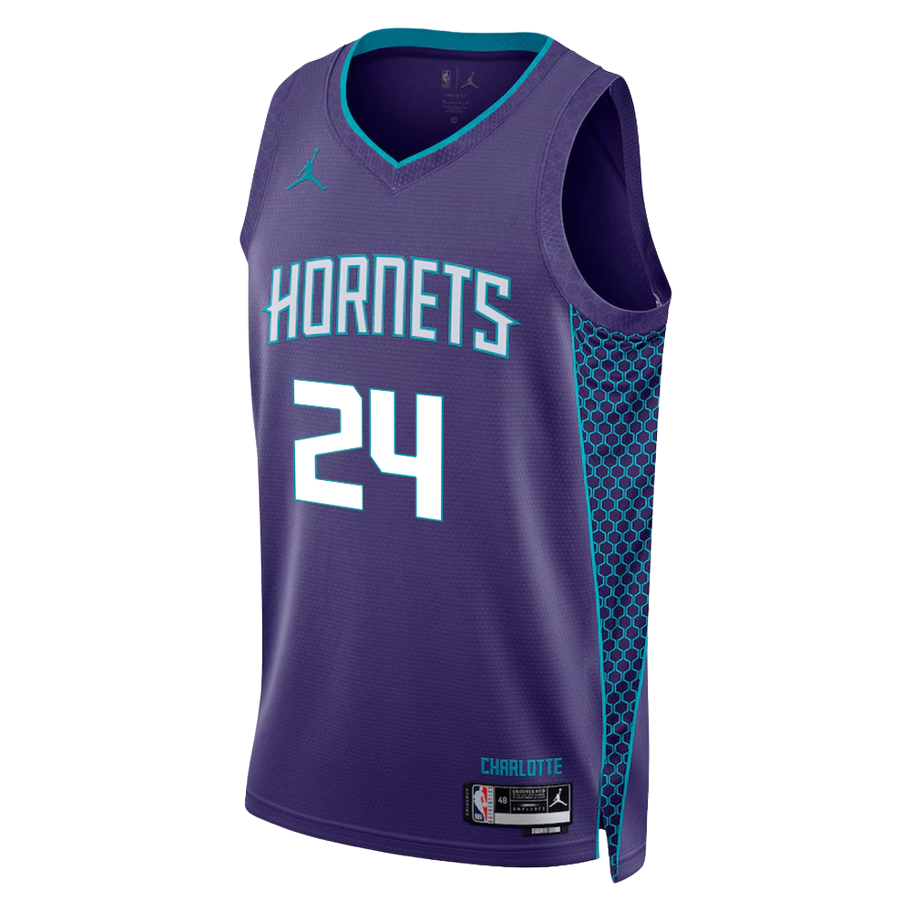 Charlotte Hornets Purple Statement Jersey Brandon Miller #24