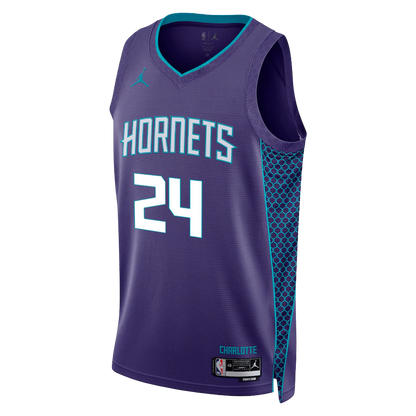 Charlotte Hornets Purple Statement Jersey Brandon Miller #24
