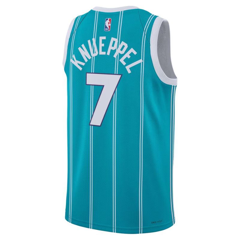 Charlotte Hornets Teal Icon Edition Jersey Kon Knueppel #7 back