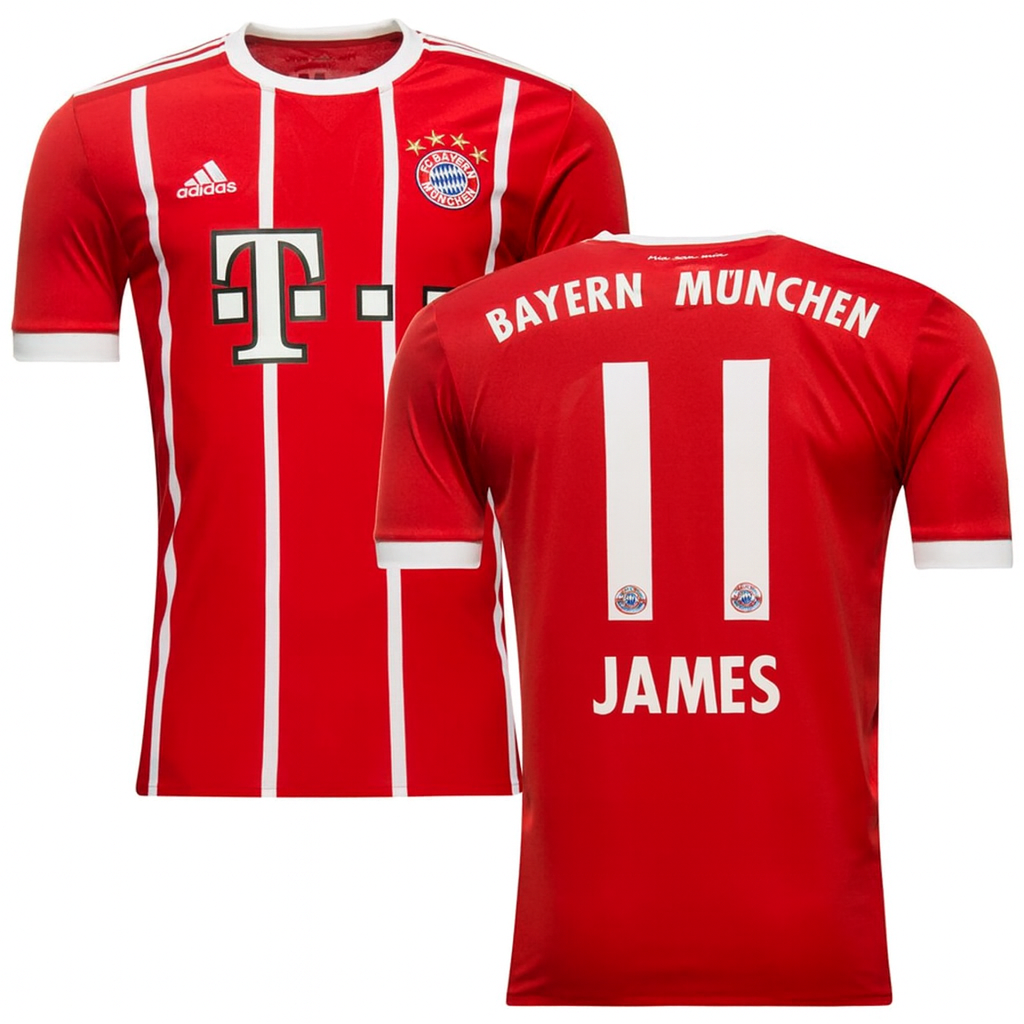 Bayern Munich 2017-18 Home Jersey James #11