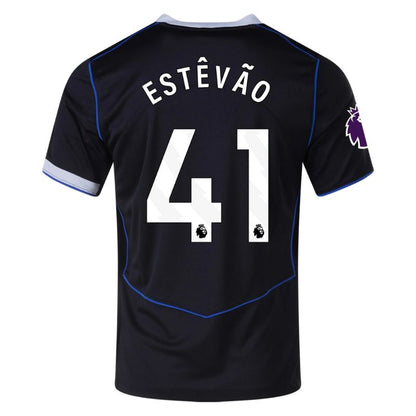 Chelsea 25/26 Third Jersey Estevao #41 (Black) back