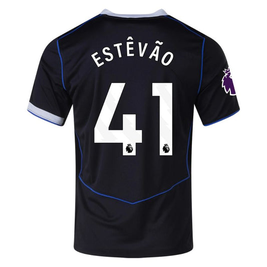 Chelsea 25/26 Third Jersey Estevao #41 (Black) back