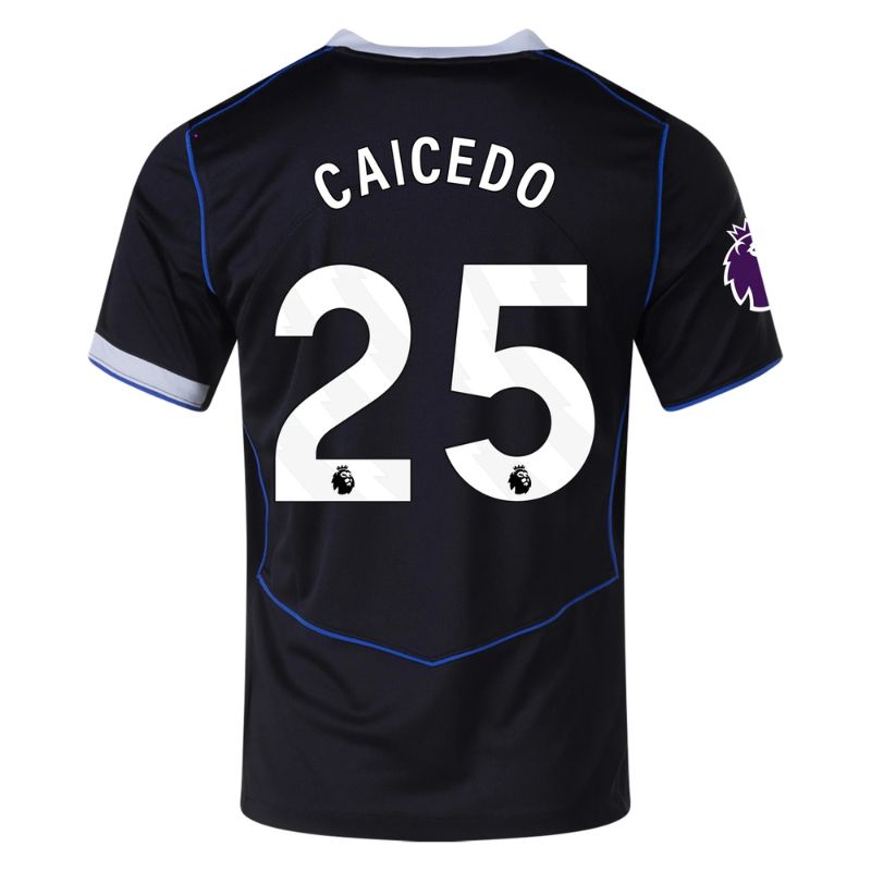 Chelsea 25/26 Third Jersey Moises Caicedo #25 (Black) back
