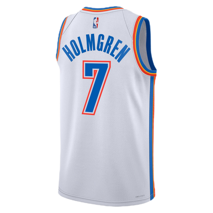 Oklahoma City Thunder White Association Jersey Chet Holmgren #7