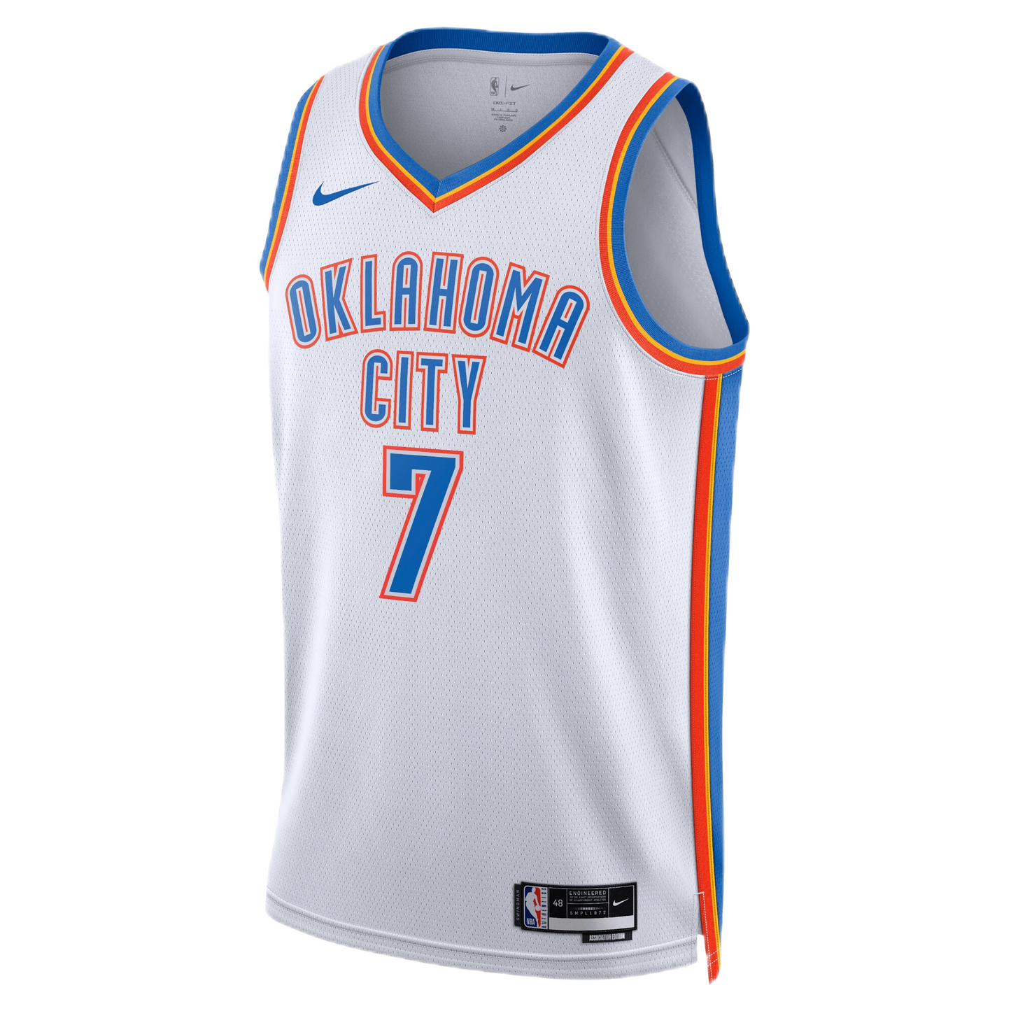 Oklahoma City Thunder White Association Jersey Chet Holmgren #7