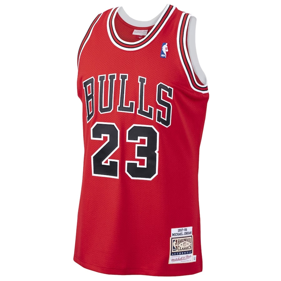 Chicago Bulls Michael Jordan Mitchell & Ness Scarlet 1997/98 Hardwood Classics Jersey