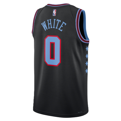 Chicago Bulls Black 2025-2026 City Edition Jersey Coby White #0