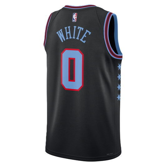 Chicago Bulls Black 2025-2026 City Edition Jersey Coby White #0