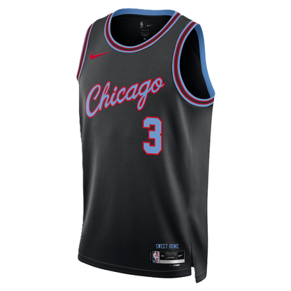 Chicago Bulls Black 2025-2026 City Edition Jersey Josh Giddey #3