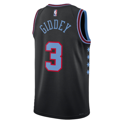 Chicago Bulls Black 2025-2026 City Edition Jersey Josh Giddey #3