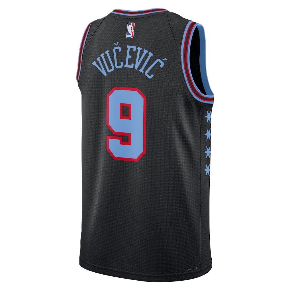 Chicago Bulls Black 2025-2026 City Edition Jersey Nikola Vučević #9