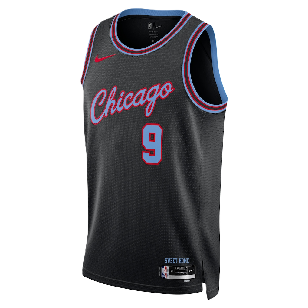 Chicago Bulls Black 2025-2026 City Edition Jersey Nikola Vučević #9