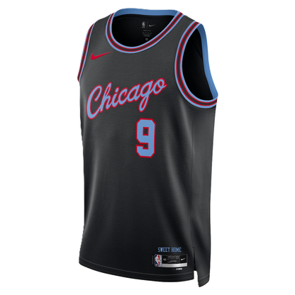 Chicago Bulls Black 2025-2026 City Edition Jersey Nikola Vučević #9
